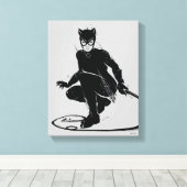 Catwoman Ink Brush Pose Leinwanddruck (Insitu (Holzboden))