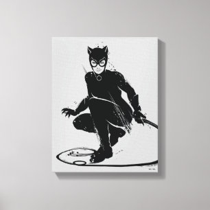 Catwoman Ink Brush Pose Leinwanddruck