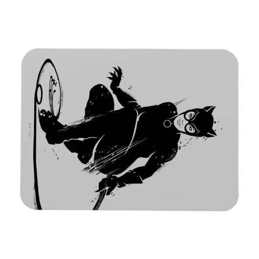 Catwoman Ink Brush Pose Magnet (Horizontal)
