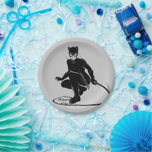 Catwoman Ink Brush Pose Pappteller (Party)