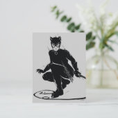 Catwoman Ink Brush Pose Postkarte (Stehend Vorderseite)