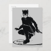 Catwoman Ink Brush Pose Postkarte (Vorne/Hinten)