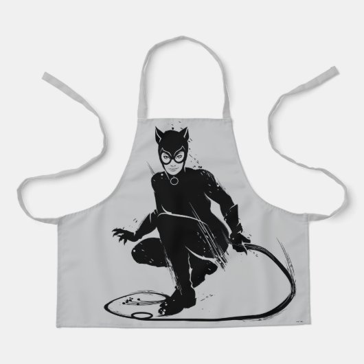 Catwoman Ink Brush Pose Schürze (Vorderseite)
