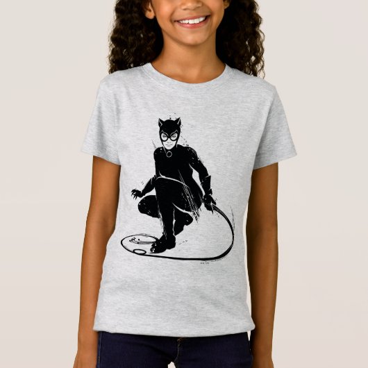 Catwoman Ink Brush Pose T-Shirt (Vorderseite)