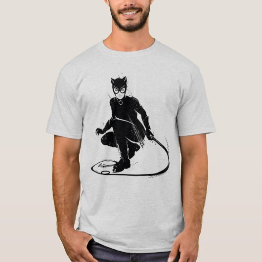 Catwoman Ink Brush Pose T-Shirt (Vorderseite)