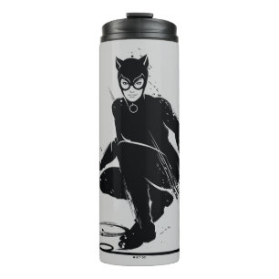 Catwoman Ink Brush Pose Thermosbecher