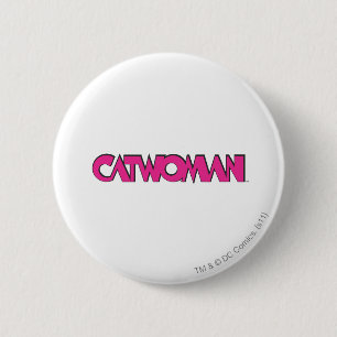 Catwoman Logo Pink Button