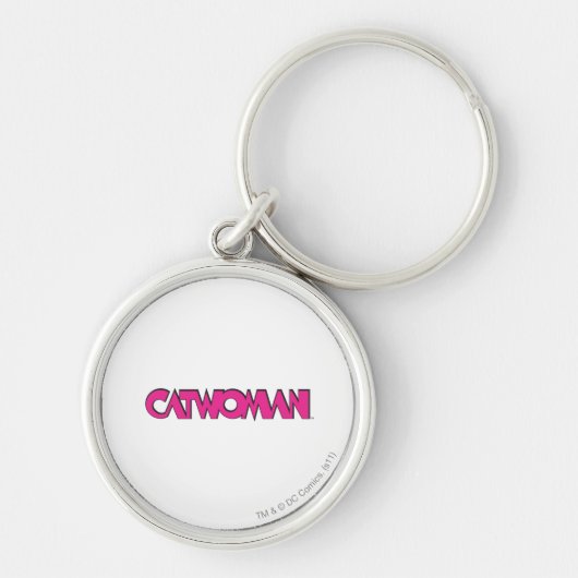 Catwoman Logo Rosa Schlüsselanhänger (Vorne)