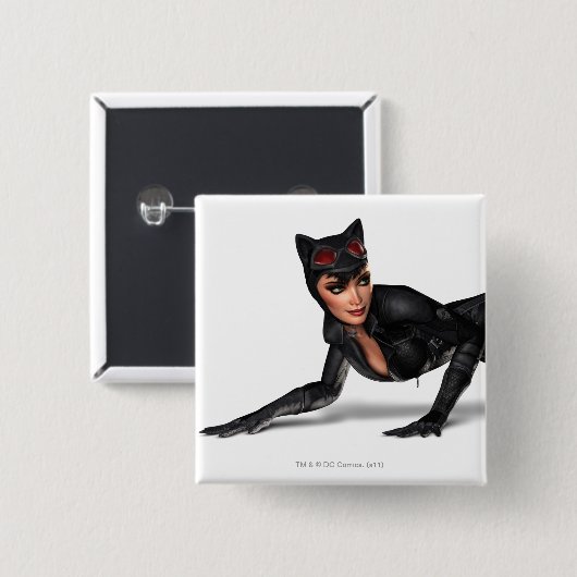 Catwoman Lurking Button (Vorne & Hinten)