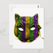 Catwoman Mardi Gras Mask Postkarte (Vorne/Hinten)