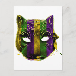 Catwoman Mardi Gras Mask Postkarte