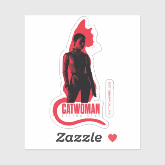 Catwoman Selina Kyle Cat Silhouette Aufkleber (Blatt)