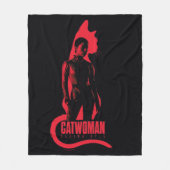 Catwoman Selina Kyle Cat Silhouette Fleecedecke (Vorderseite)