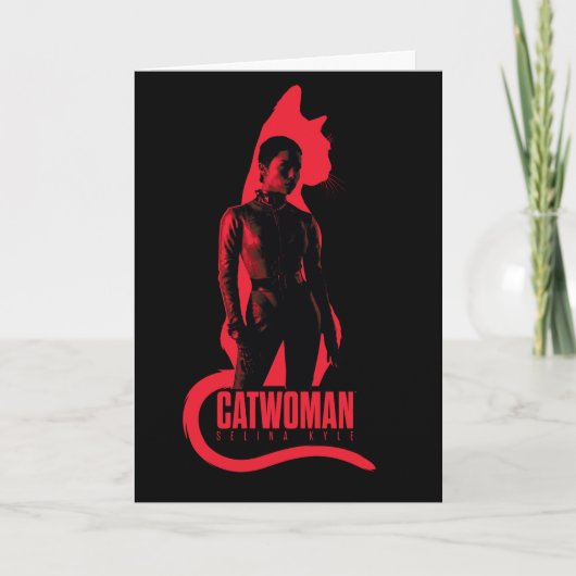 Catwoman Selina Kyle Cat Silhouette Karte (Vorderseite)
