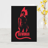 Catwoman Selina Kyle Cat Silhouette Karte (Gelbe Blume)
