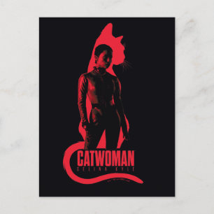 Catwoman Selina Kyle Cat Silhouette Postkarte