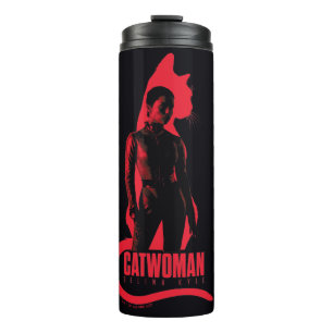 Catwoman Selina Kyle Cat Silhouette Thermosbecher