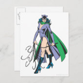 Catwoman Stands Postkarte (Vorne/Hinten)