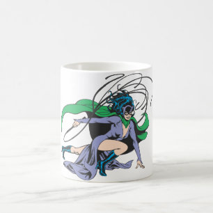 Catwoman stürzt sich vorwärts kaffeetasse