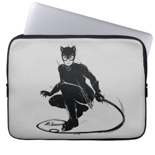 Catwoman Tintenpinsel Pose Laptopschutzhülle