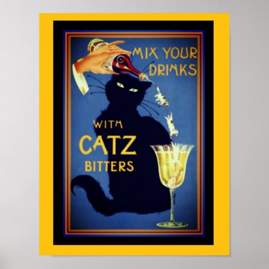 Catz Bitters Vintag 12x16 Poster (Vorne)