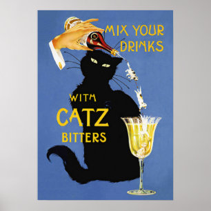 Catz Bitters Vintage-Getränkeposter Poster