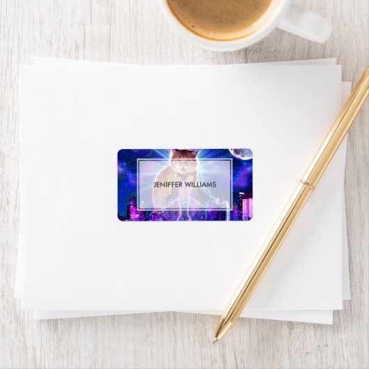 Catzilla Adressaufkleber (Insitu)