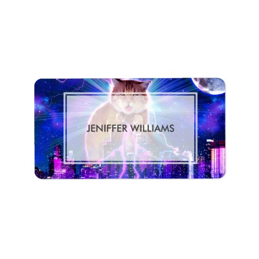 Catzilla Adressaufkleber (Vorne)