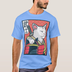 Catzilla Ancient Japanese Cat Art Vintag Ninja T-Shirt