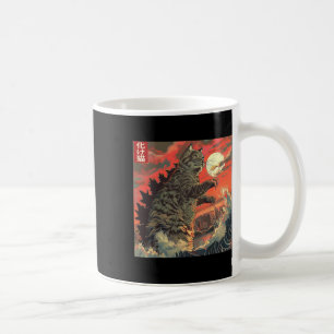 Catzilla Angriff Japan Funny Cute Cat Anime Styl Kaffeetasse