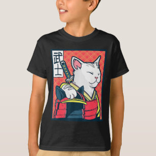 Catzilla Antike Japanische Katzenkunst Vintage Nin T-Shirt