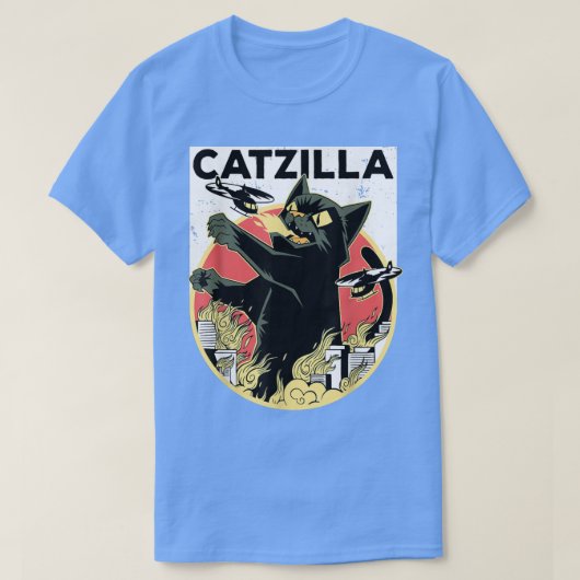 CATZILLA Black Cat Apparel Catzilla T-Shirt (Design vorne)