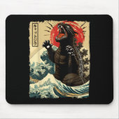 Catzilla Cat Art Funny Cat Japanisch für Männer Fr Mousepad (Vorne)