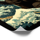 Catzilla Cat Art Funny Cat Japanisch für Männer Fr Poster (Ecke)