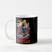 Catzilla Cat City Skyline Funny Kaffeetasse (Links)