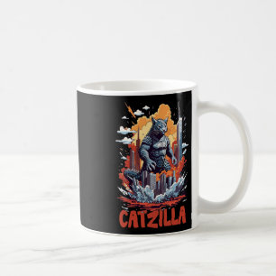 Catzilla Cat City Skyline Funny Kaffeetasse