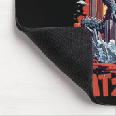 Catzilla Cat City Skyline Funny Mousepad (Ecke)