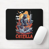 Catzilla Cat City Skyline Funny Mousepad (Mit Mouse)
