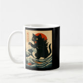 Catzilla Cat Japanese Art Funny Cat For Men Women Kaffeetasse (Links)