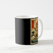 Catzilla Cat Japanese Art Funny Cat For Men Women Kaffeetasse (VorderseiteRechts)