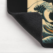 Catzilla Cat Japanese Art Funny Cat For Men Women Mousepad (Ecke)