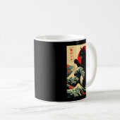 Catzilla Cat Japanese Art Funny For Men Women Boy Kaffeetasse (VorderseiteRechts)