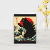 Catzilla Cat Japanese Art Funny For Men Women Boy  Karte (Gelbe Blume)