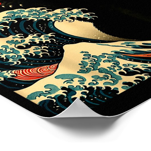 Catzilla Cat Japanese Art Funny For Men Women Boy Poster (Ecke)