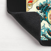 Catzilla Cat Japanese Art Funny Xmas For Men Women Mousepad (Ecke)