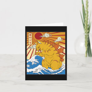 Catzilla Cat Japanisch Anime Kawaii Funny Gifts Su Karte