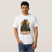 Catzilla Cat Japanisch Art Funny Cat Geschenke T-Shirt (Vorne ganz)