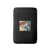 Catzilla Cat Japanisch Kunst Funny Cat Geschenke f Badematte (Vorderseite Vertikal)