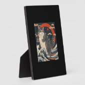 Catzilla Cat Japanisch Kunst Funny Cat Geschenke f Fotoplatte (Seite)