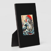 Catzilla Cat Japanisch Kunst Funny Cat Geschenke f Fotoplatte (Seite)